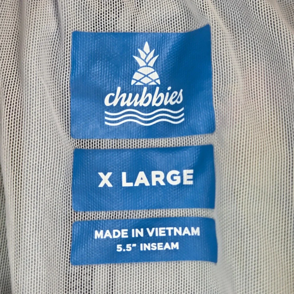 Chubbies Swim Trunks‎ Mens XL Blue Rooster Fowl Play 5.5
